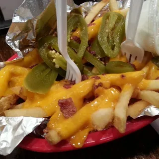Cheese Fries with Bacon and Jalapenos