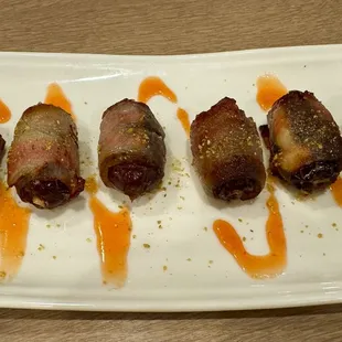 Awesome bacon wrapped dates!