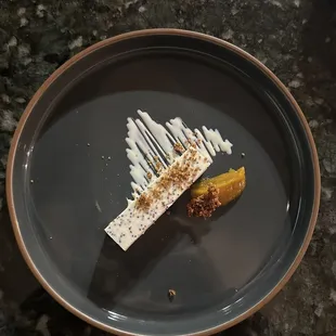 a dessert on a plate