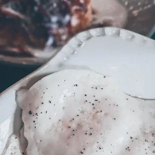 The most perfect fried over-medium eggs ever.