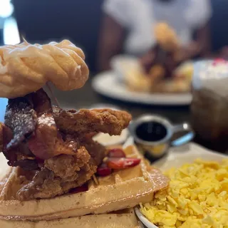 Southern Fried Chicken & Sausage Waffles
