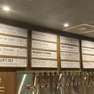 Taps and Beer Selection