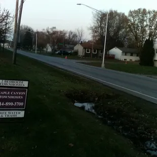 No sidewalks on the street unsafe to walk