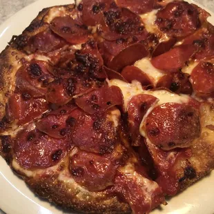 a pepperoni pizza