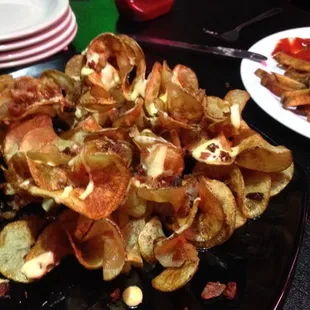 Beer cheese and bacon. Delicious.