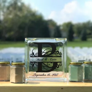 Wedding ceremony on the golf course.