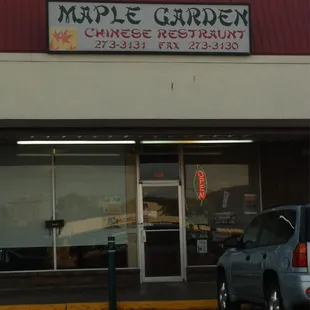 the front of the restaurant