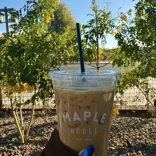 Iced Cinnamon Crème Brûlée with Oatmilk