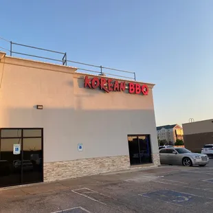 the front of the restaurant