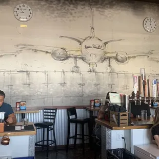 Airplane mural