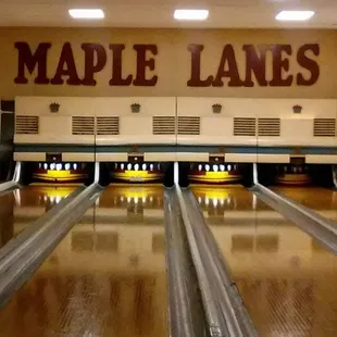 freshly oiled old wood lanes