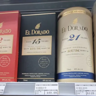 a display of liquor