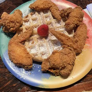 Chicken and waffles