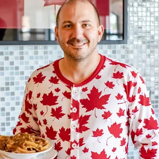 Mike Delaurier, Owner in his favourite Canadian Onesie