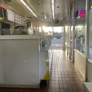 Inside of the donut shop