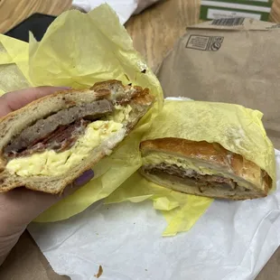 Number 11. Sausage Bacon and Egg Sandwich, delicious!!