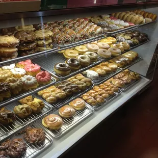 6:30am Friday morning. Nice selection. And their custard filling is the best I have had in the area.