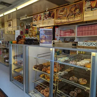 a display of donuts