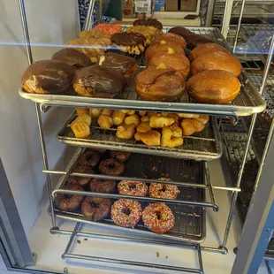 a display of doughnuts
