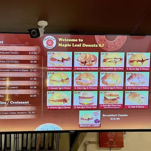Hot breakfast sandwiches. My go to is the #3.