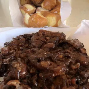 Apple fritter & dozen of variety donut holes