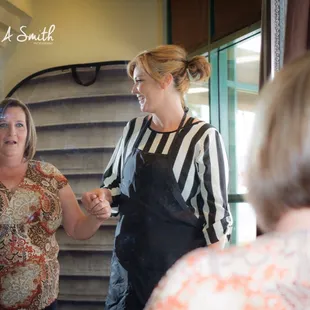 Marla showing her guest the reveal!