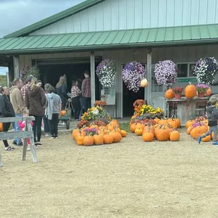 Line for apple donuts