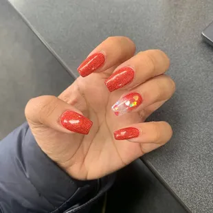 Valentine's Day nails.