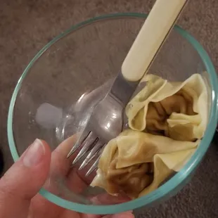 Like five wontons total in a pint of the soup and they're HUGE!