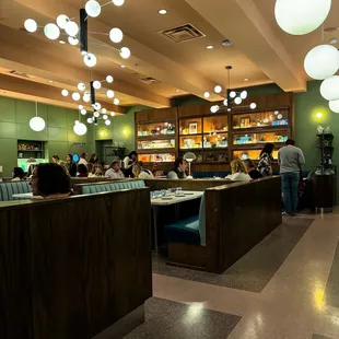 the interior of a restaurant