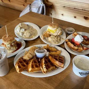 waffles, food
