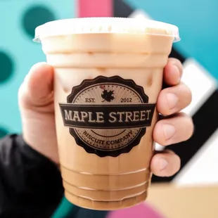 Maple vanilla iced latte