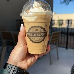 Carmel Toffee Crunch Iced Latte