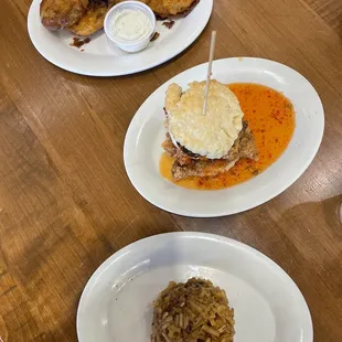 chicken wings and fried chicken, food