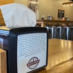 Little history on the company on this napkin dispenser