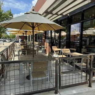 Outside patio seating.