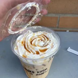 Caramel toffee iced latte