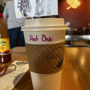 a cup of hot chai