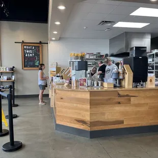 customers at the counter