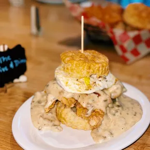 a plate of biscuits and biscuits
