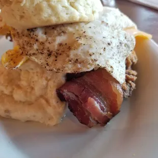 Another view of biscuit country fried steak