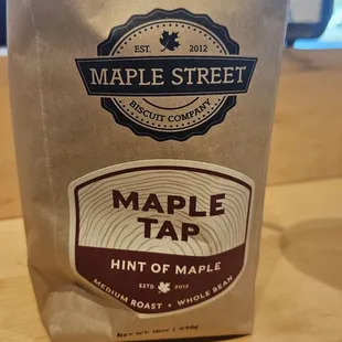 Coffee available for purchase and will grind fresh for you.