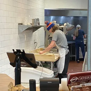 Making the biscuits
