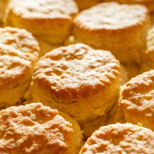 Fresh buttermilk biscuits, baked every 90 minutes.