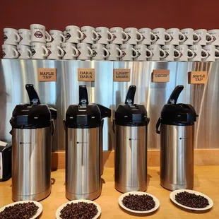 Fun coffee bar. I loved the maple, and my hubby loved  the dark bark.