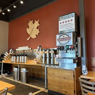 Variety of coffee options with a hint of syrup