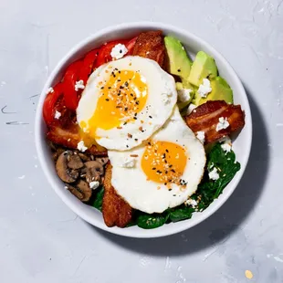 a bowl of food
