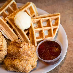 fried chicken and waffles
