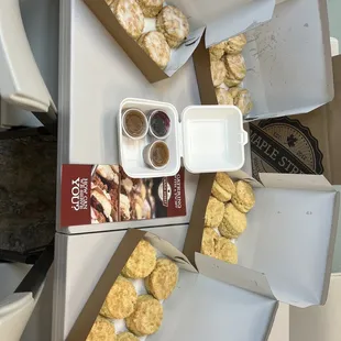 a variety of biscuits