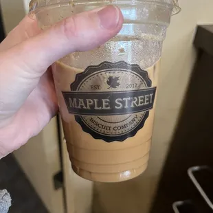 Iced Caramel Toffee Latte and I get The Five and Dime